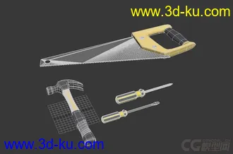 3D打印模型螺丝刀 榔头 锯子  五金工具的图片