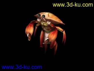 3D打印模型蟹兵，螃蟹，带绑定，带动画的图片