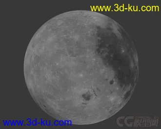 一个月球模型带贴图的图片