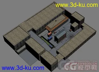 3D打印模型CS白房场景的图片