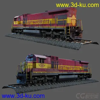 3D打印模型火车 列出-轨道-石子 一套完整文件的图片