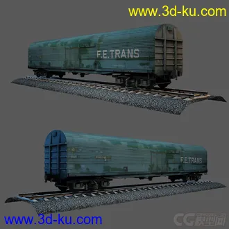 3D打印模型火车 列出-轨道-石子 一套完整文件的图片
