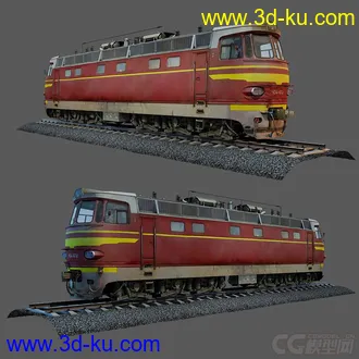 3D打印模型火车 列出-轨道-石子 一套完整文件的图片