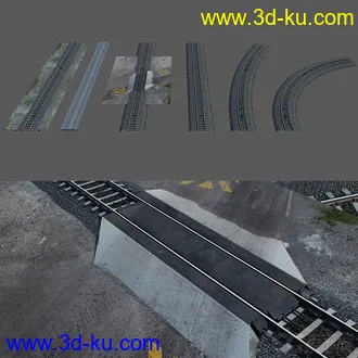 3D打印模型火车 列出-轨道-石子 一套完整文件的图片