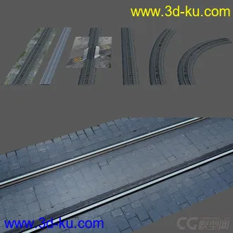 3D打印模型火车 列出-轨道-石子 一套完整文件的图片