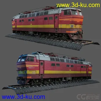 3D打印模型火车 列出-轨道-石子 一套完整文件的图片