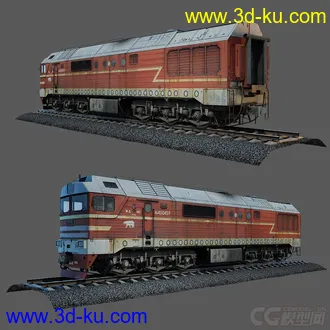 3D打印模型火车 列出-轨道-石子 一套完整文件的图片