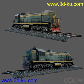 3D打印模型火车 列出-轨道-石子 一套完整文件的图片