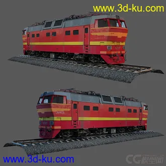 3D打印模型火车 列出-轨道-石子 一套完整文件的图片