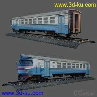 3D打印模型火车 列出-轨道-石子 一套完整文件的图片