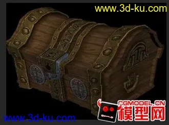 3D打印模型练习的箱子，纯手绘的图片