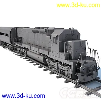 3D打印模型火车-带轨道老式火车的图片