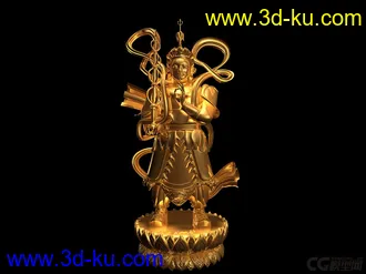 3D打印模型雕像金色的图片