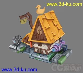 3D打印模型好几个Q版小房子的图片