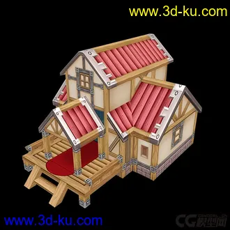 3D打印模型好几个Q版小房子的图片
