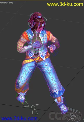 3D打印模型男人，武术，带动画绑定的图片