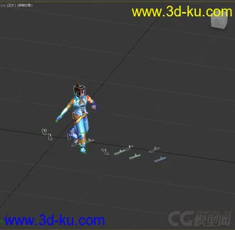 3D打印模型男人，武术，带动画绑定的图片