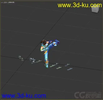 3D打印模型男人，武术，带动画绑定的图片