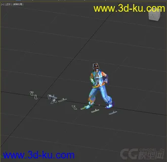 3D打印模型男人，武术，带动画绑定的图片