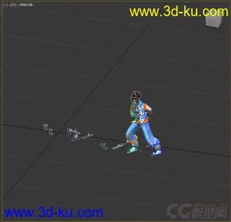 3D打印模型男人，武术，带动画绑定的图片
