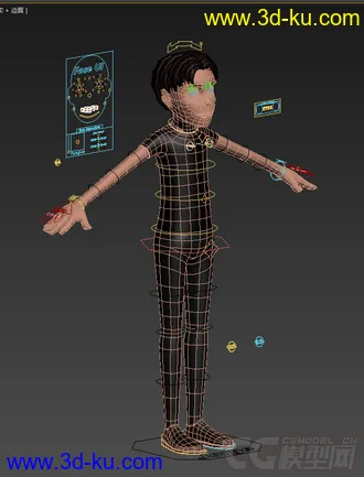 3D打印模型免费，带绑定，男生的图片