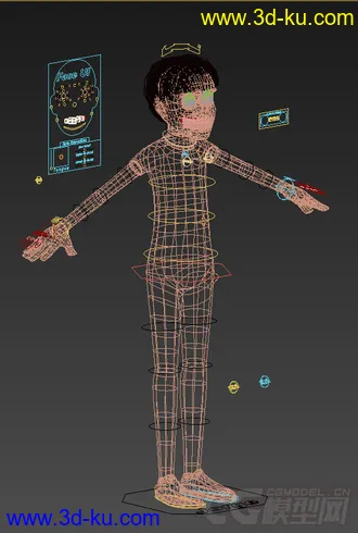 3D打印模型免费，带绑定，男生的图片