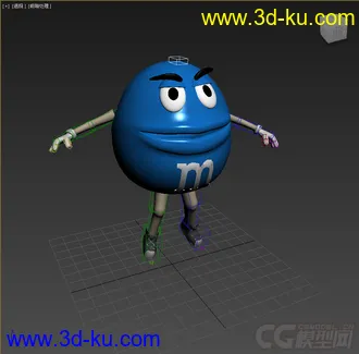 3D打印模型MM豆，带绑定带动画的图片