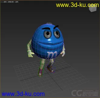 3D打印模型MM豆，带绑定带动画的图片