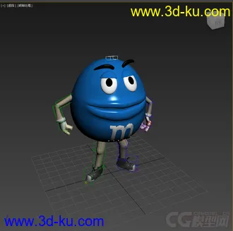 3D打印模型MM豆，带绑定带动画的图片