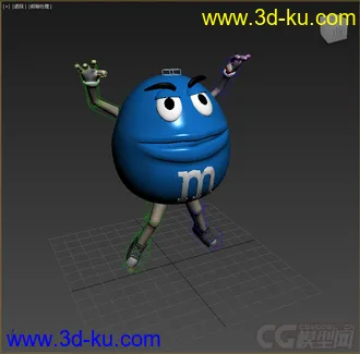 3D打印模型MM豆，带绑定带动画的图片