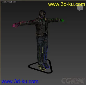 3D打印模型男人，低模免费，带绑定的图片