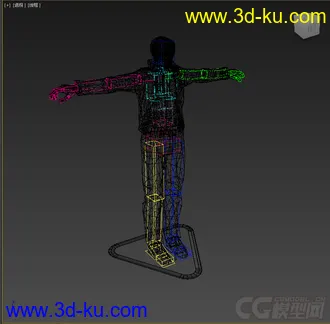 3D打印模型男人，低模免费，带绑定的图片