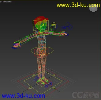 3D打印模型小男孩，带绑定的图片