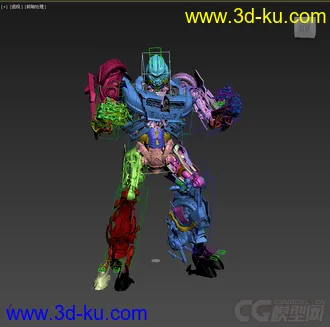 3D打印模型汽车人，带变型动画，带绑定的图片