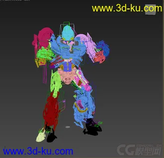 3D打印模型汽车人，带变型动画，带绑定的图片