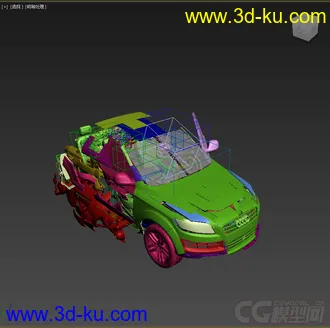 3D打印模型汽车人，带变型动画，带绑定的图片