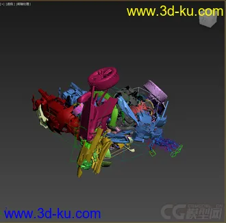 3D打印模型汽车人，带变型动画，带绑定的图片