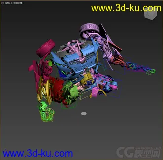 3D打印模型汽车人，带变型动画，带绑定的图片