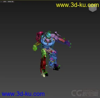 3D打印模型汽车人，带变型动画，带绑定的图片