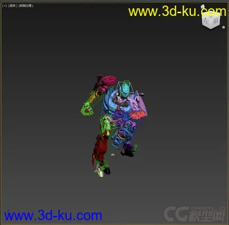 3D打印模型汽车人，带变型动画，带绑定的图片