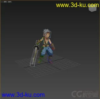 3D打印模型低模免费，战士，带绑定动画的图片