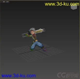 3D打印模型低模免费，战士，带绑定动画的图片
