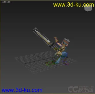 3D打印模型低模免费，战士，带绑定动画的图片