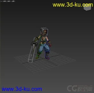 3D打印模型低模免费，战士，带绑定动画的图片