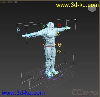3D打印模型怪物，带绑定的图片
