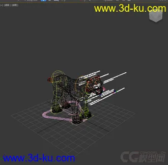 3D打印模型狮子，老虎，带绑定的图片