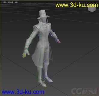 3D打印模型绅士白模，免费带绑定的图片