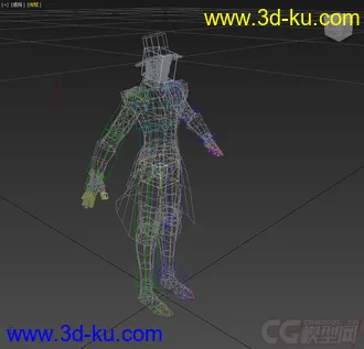 3D打印模型绅士白模，免费带绑定的图片