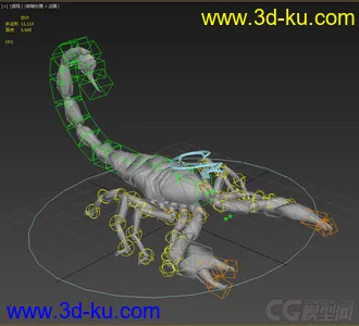 3D打印模型蝎子，带绑定的图片