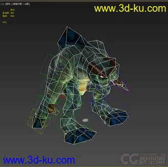 3D打印模型怪物，低模带绑定的图片